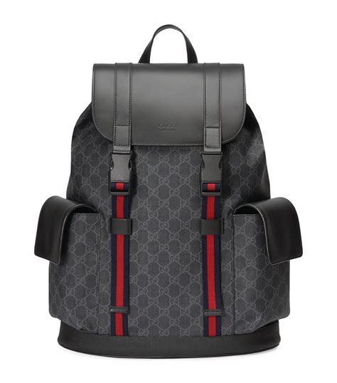 gucci backpack mens black|black gucci backpack for men.